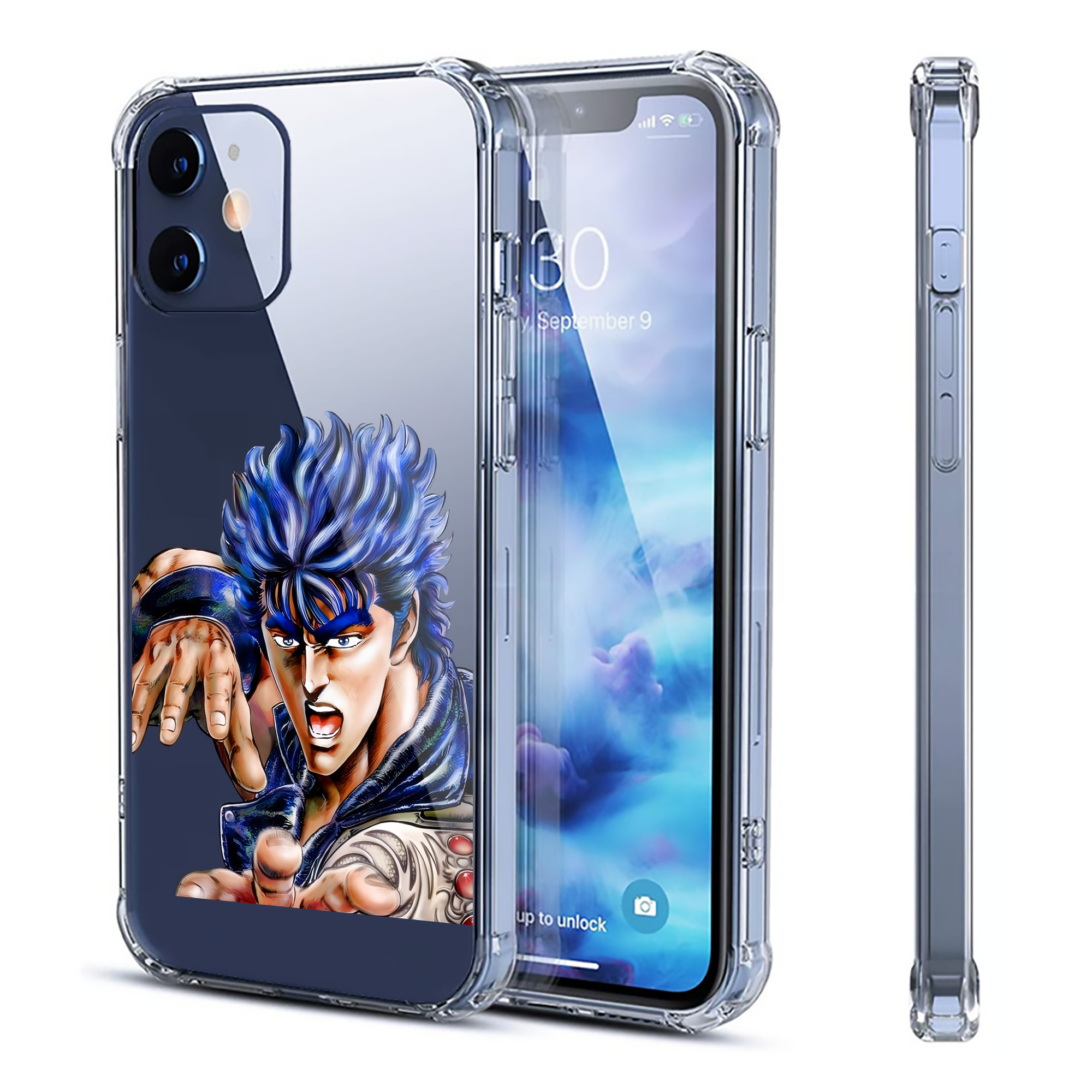 （画像用） 北斗の拳 Fist of the North Star 【iPhone 12シリーズ対応】透明スマホケース（クリアソフトケース）